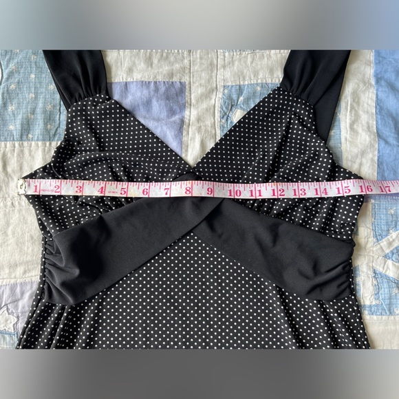 Vintage Black and White Polka Dot Baby Doll Sleeveless Shirt Mini Dress Medium - Picture 6 of 11